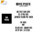 One Piece Card Game AC-01 Milk Box Japanese Second Pre-Order
