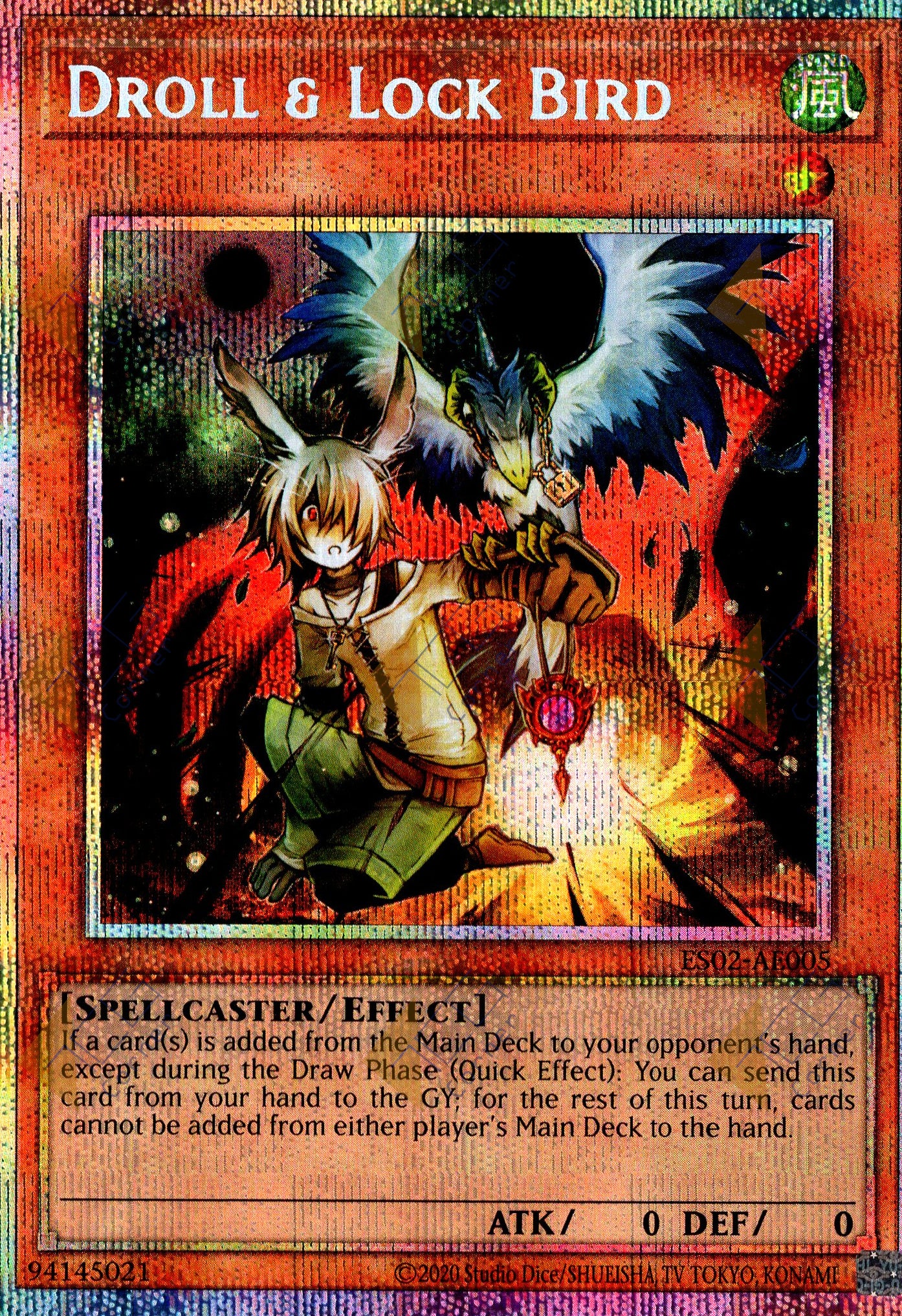 ES02-AE005 Droll & Lock Bird (Prismatic Secret Rare)