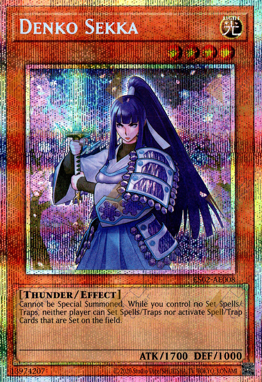 ES02-AE008 Denko Sekka (Prismatic Secret Rare)