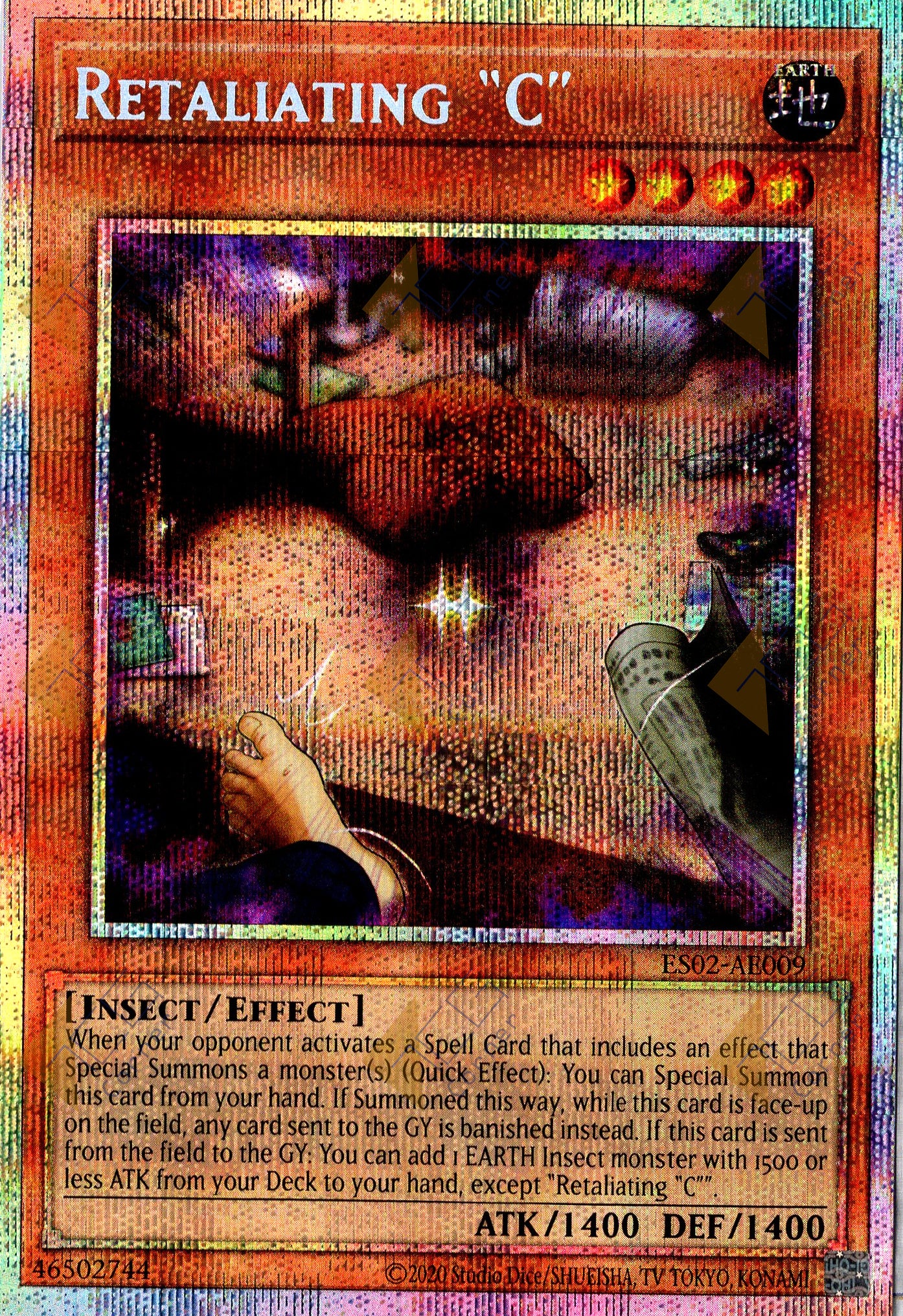 ES02-AE009 Retaliating C (Prismatic Secret Rare)