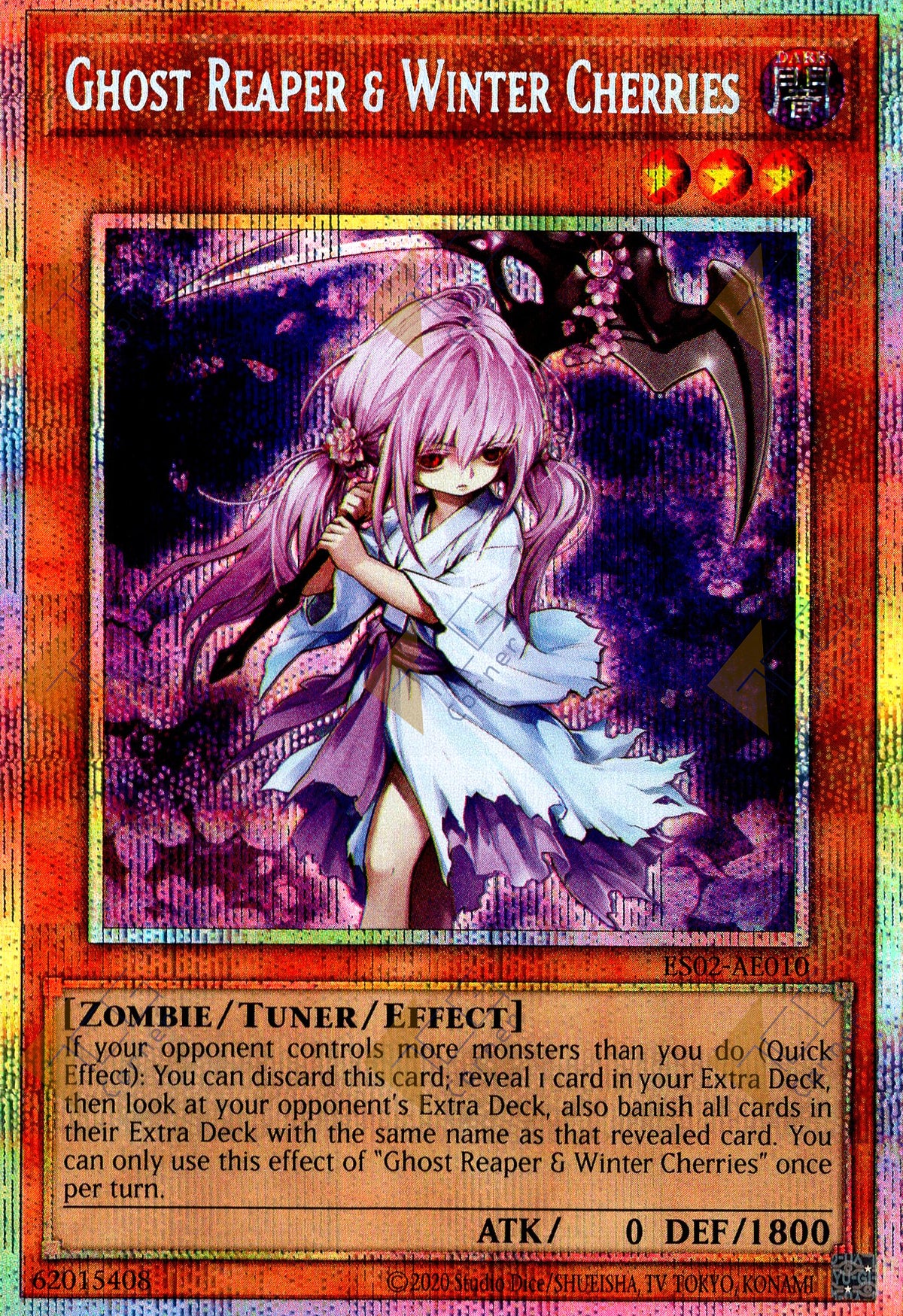 ES02-AE010 Ghost Reaper & Winter Cherries (Prismatic Secret Rare)