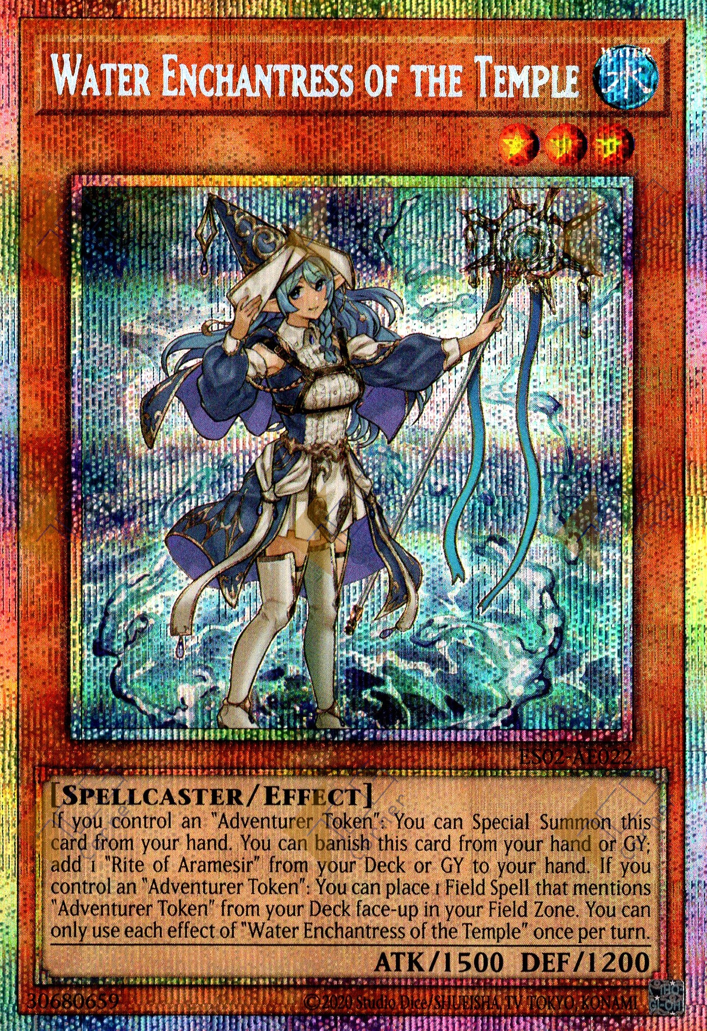 ES02-AE022 Water Enchantress of the Temple (Prismatic Secret Rare)