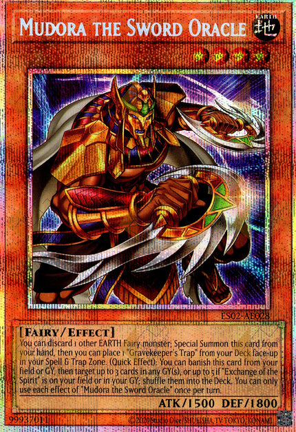 ES02-AE028 Mudora the Sword Oracle (Prismatic Secret Rare)