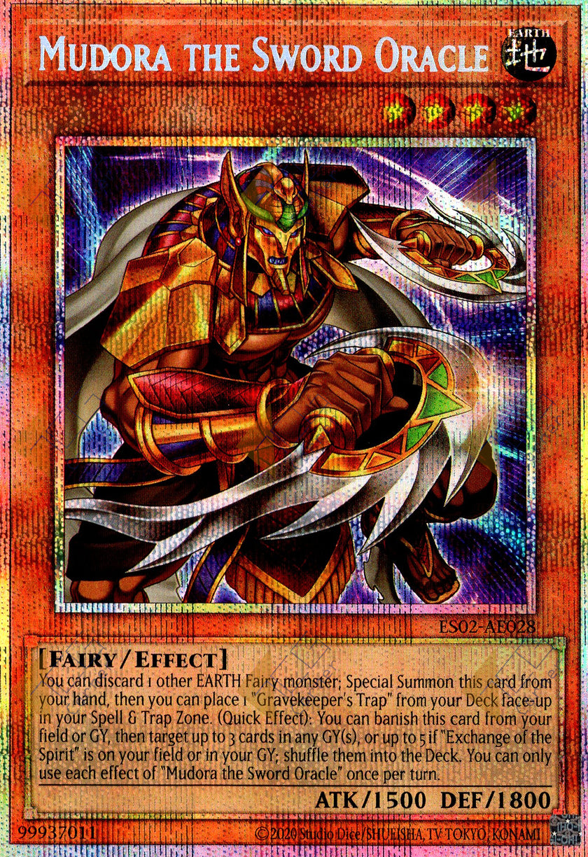 ES02-AE028 Mudora the Sword Oracle (Prismatic Secret Rare)