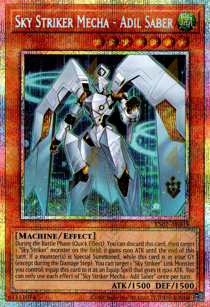 ES02-AE039 Sky Striker Mecha - Adil Saber (Prismatic Secret Rare)