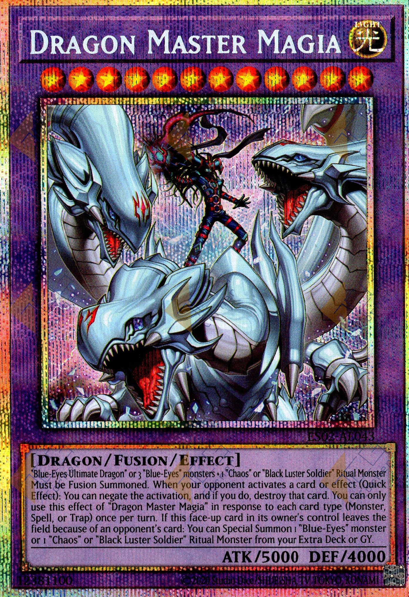 ES02-AE043 Dragon Master Magia (Prismatic Secret Rare)