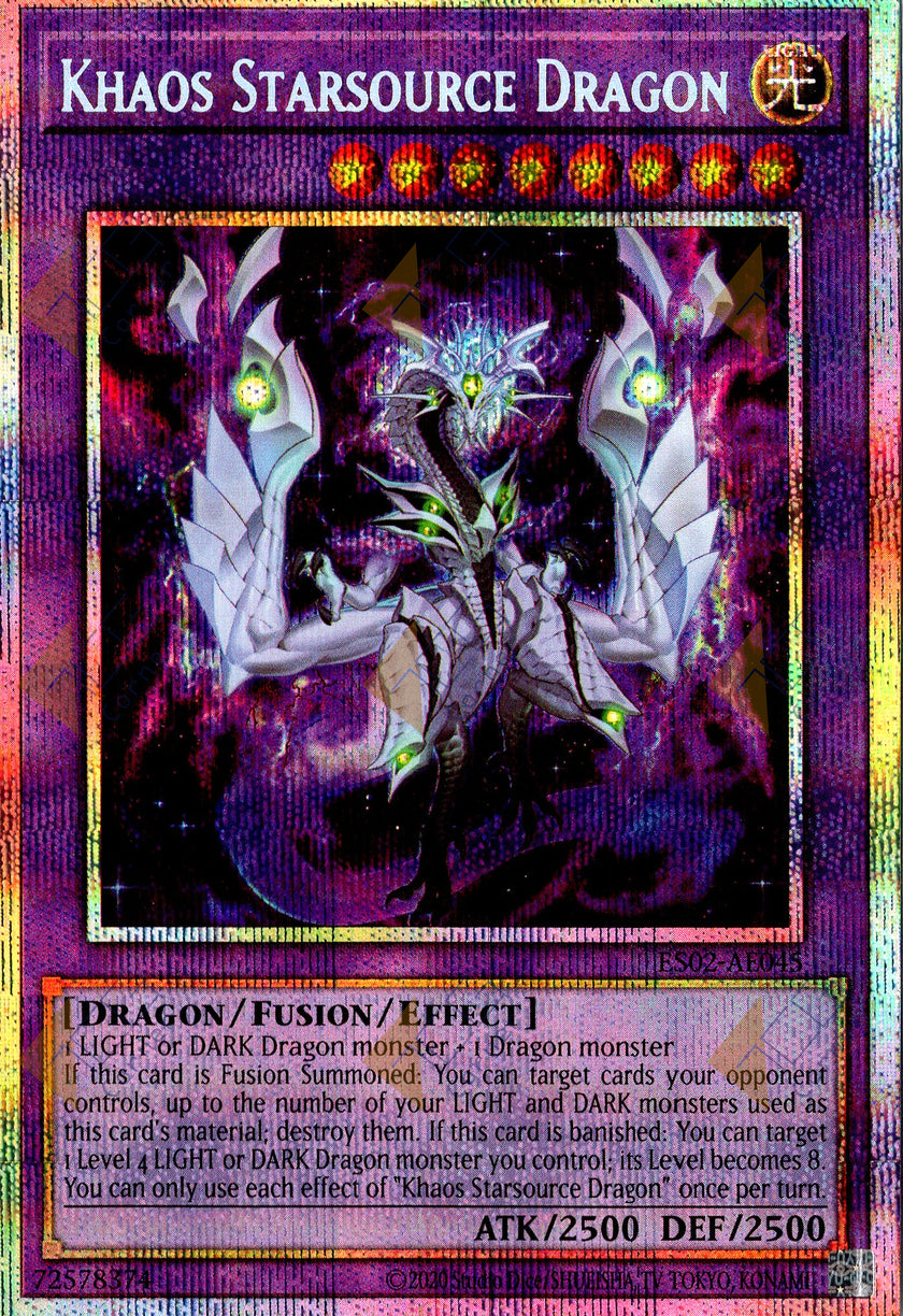 ES02-AE045 Khaos Starsource Dragon (Prismatic Secret Rare)