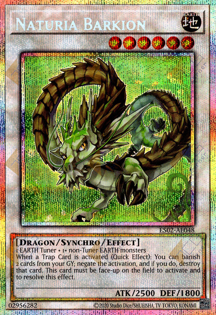 ES02-AE048 Naturia Barkion (Prismatic Secret Rare)