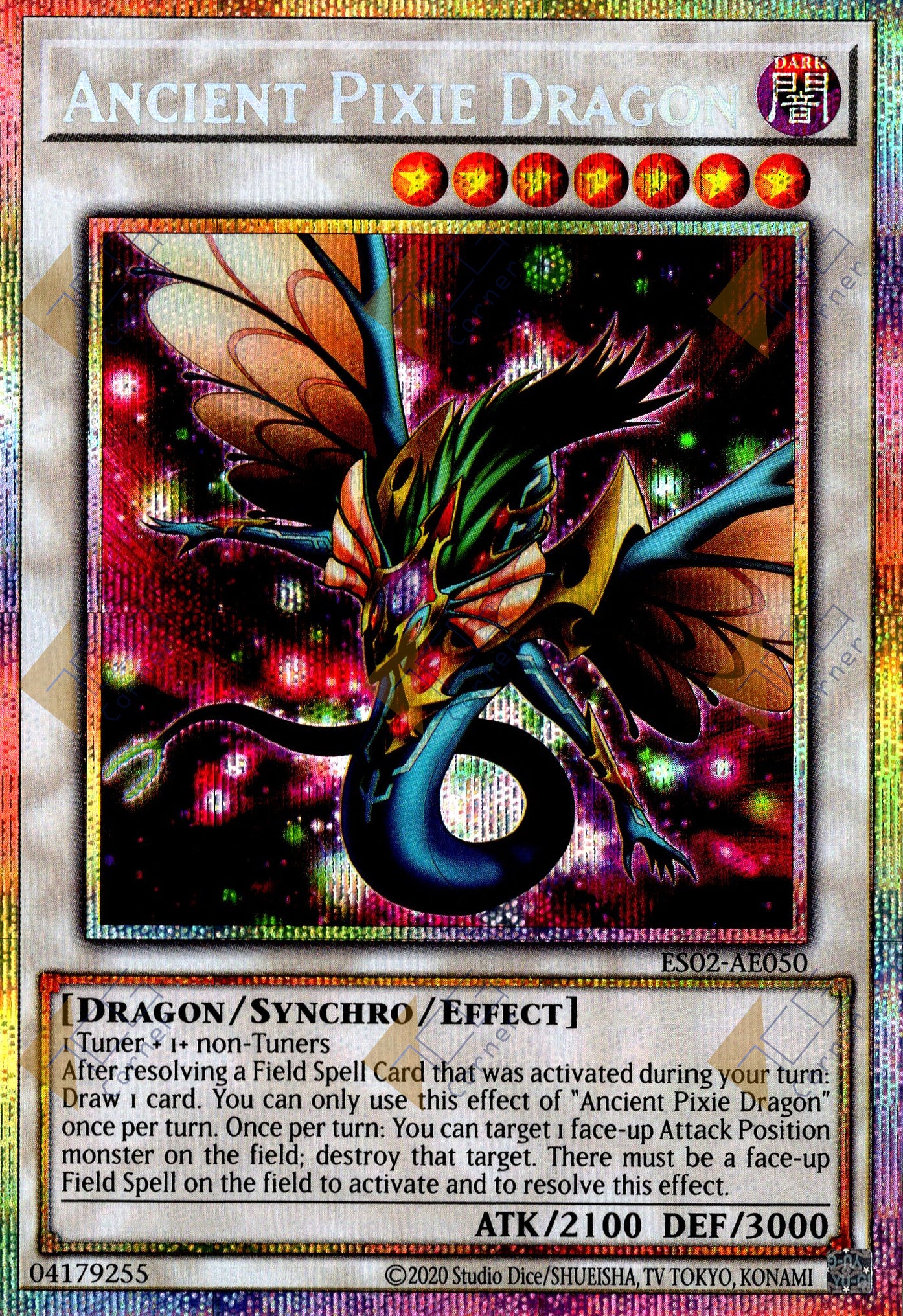 ES02-AE050 Ancient Pixie Dragon (Prismatic Secret Rare)