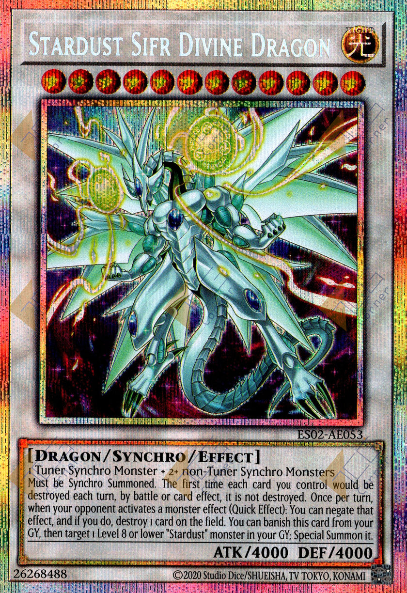 ES02-AE053 Stardust Sifr Divine Dragon (Prismatic Secret Rare)