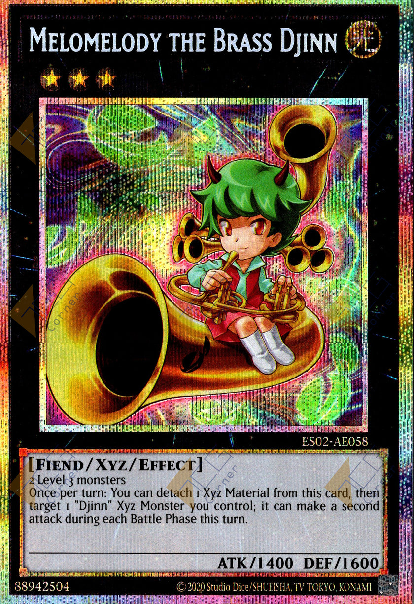 ES02-AE058 Melomelody the Brass Djinn (Prismatic Secret Rare)