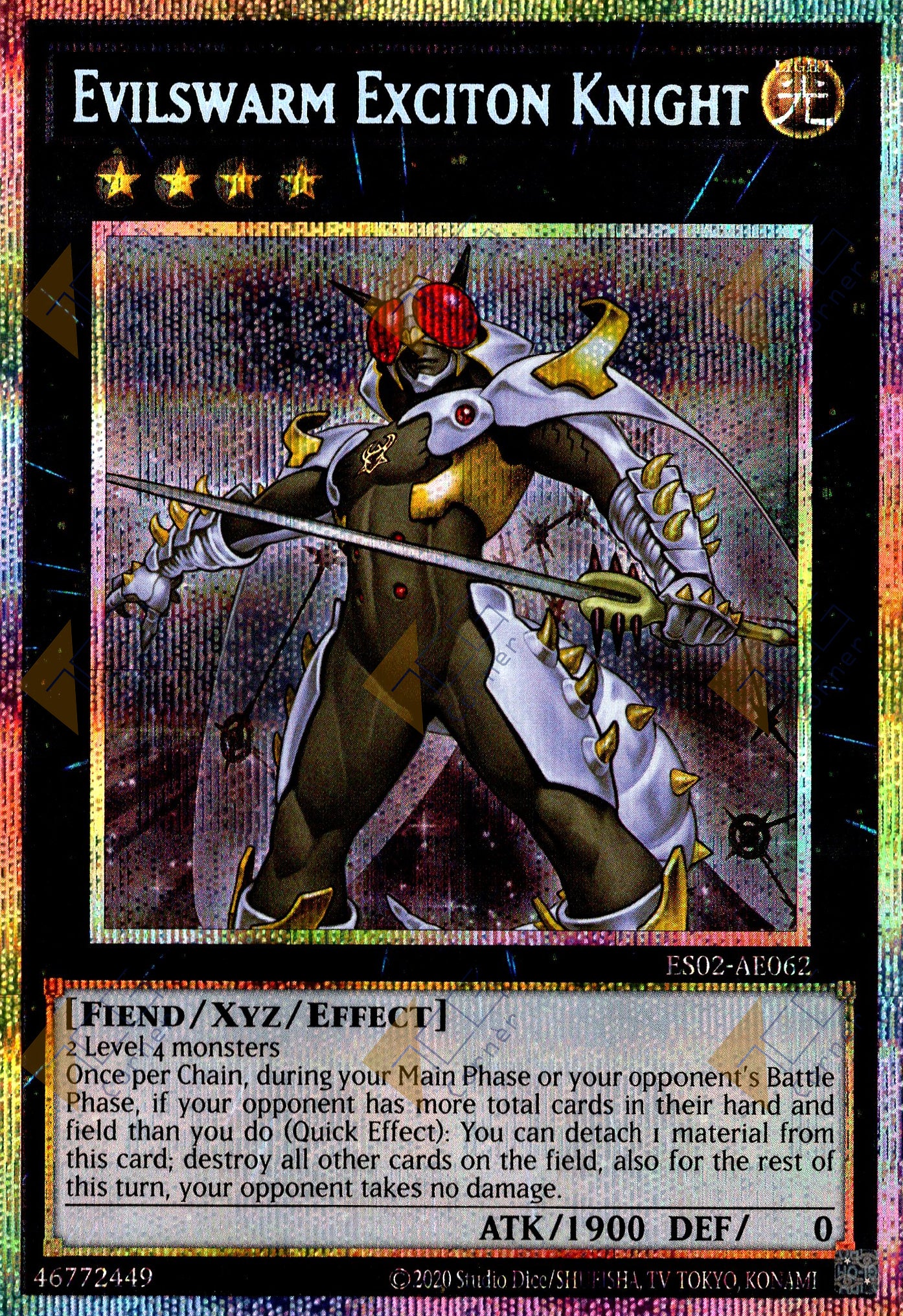 ES02-AE062 Evilswarm Exciton Knight (Prismatic Secret Rare)