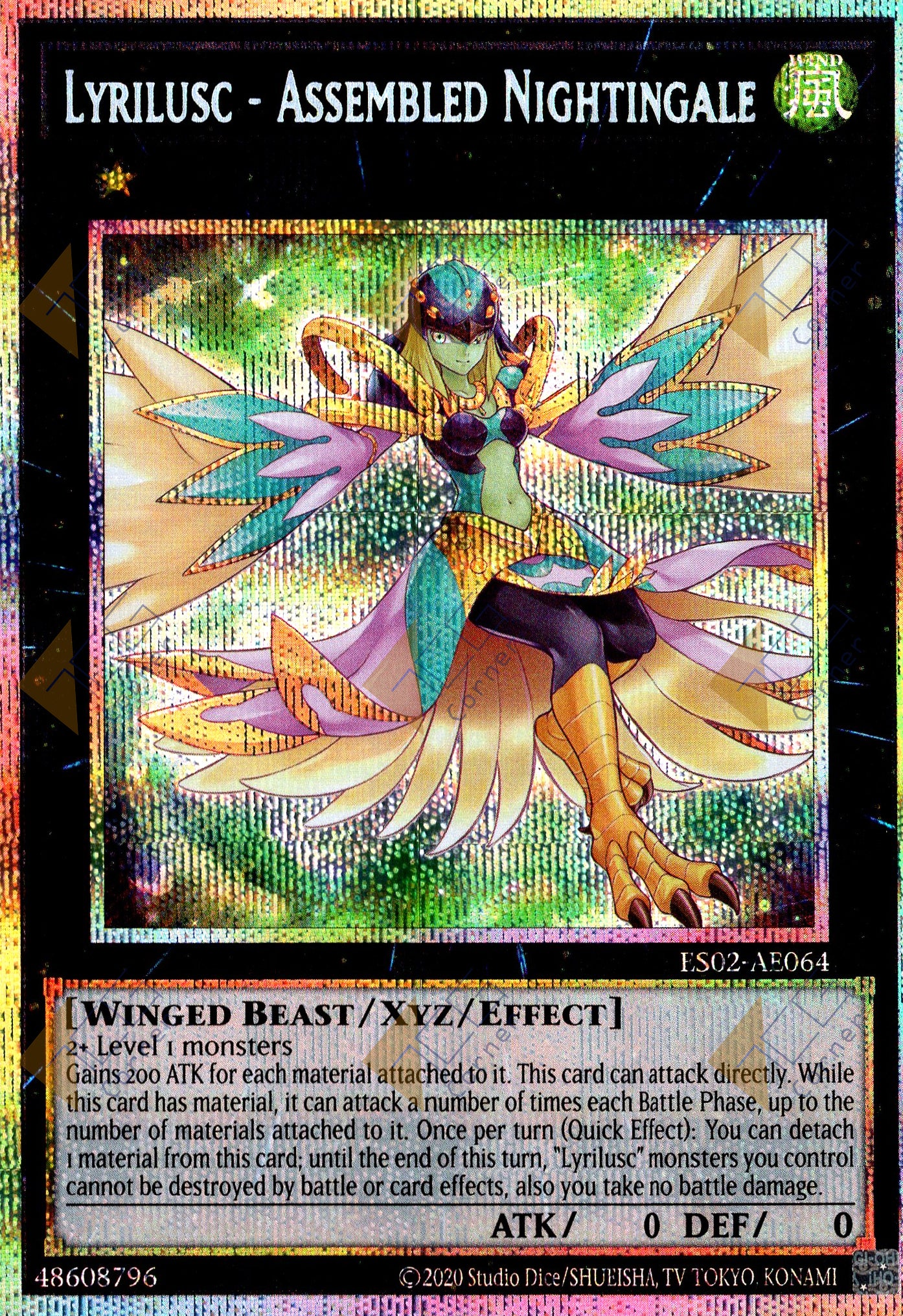 ES02-AE064 Lyrilusc - Assembled Nightingale (Prismatic Secret Rare)