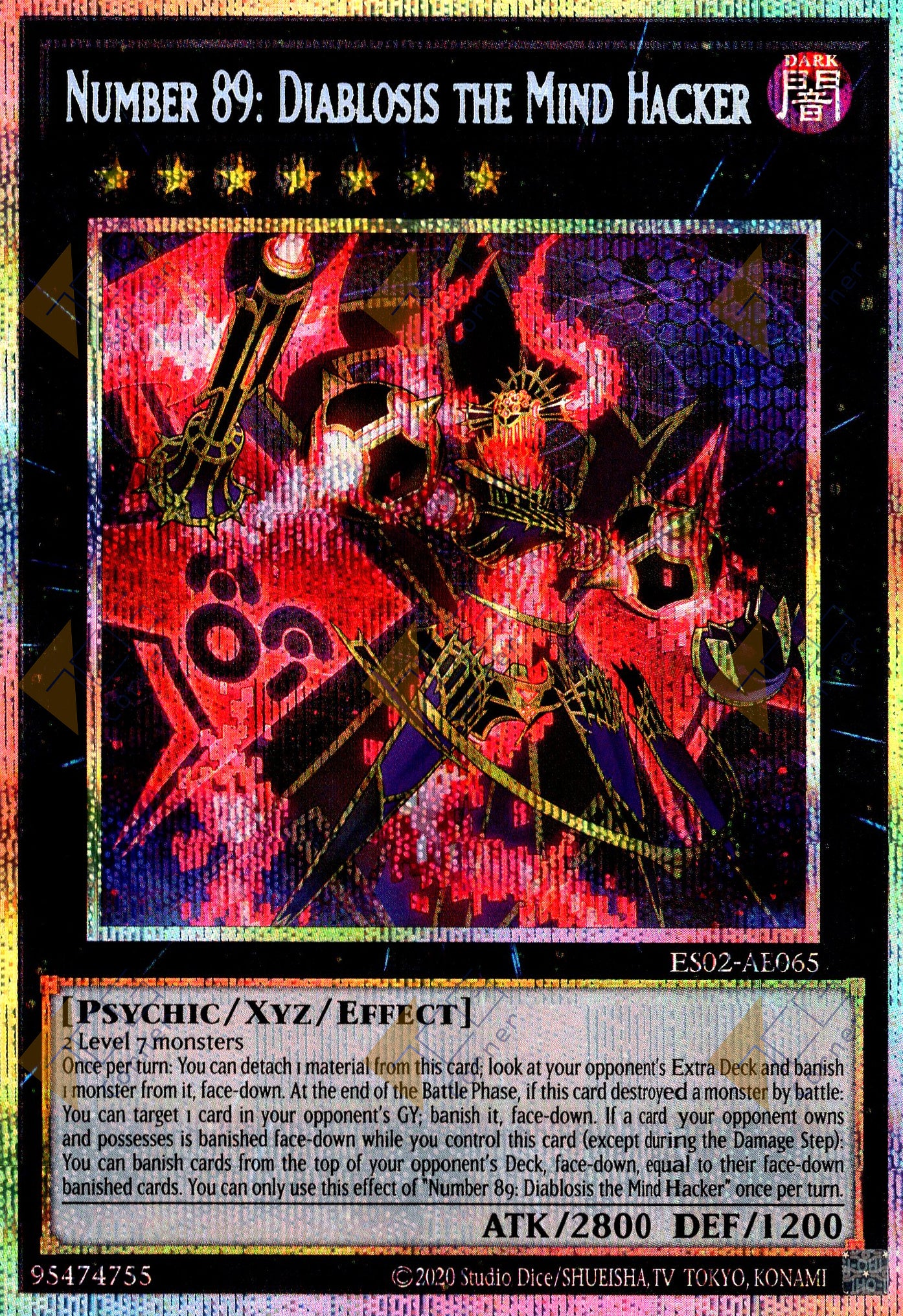 ES02-AE065 Number 89: Diablosis the Mind Hacker (Prismatic Secret Rare)