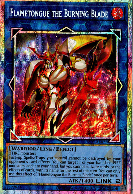 ES02-AE077 Flametongue the Burning Blade (Prismatic Secret Rare)