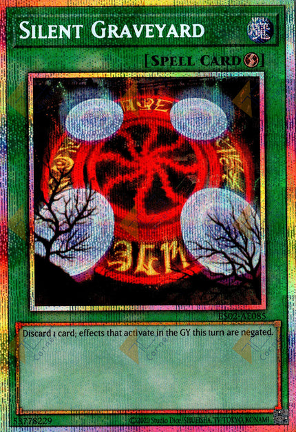 ES02-AE085 Silent Graveyard (Prismatic Secret Rare)