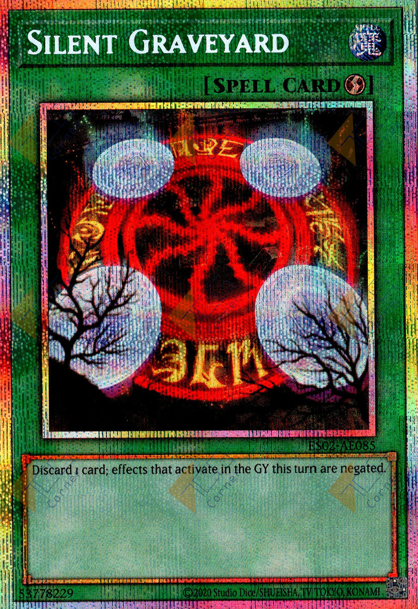 ES02-AE085 Silent Graveyard (Prismatic Secret Rare)
