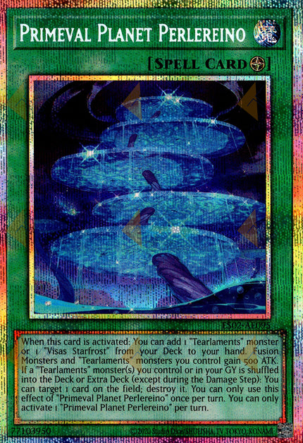 ES02-AE095 Primeval Planet Perlereino (Prismatic Secret Rare)