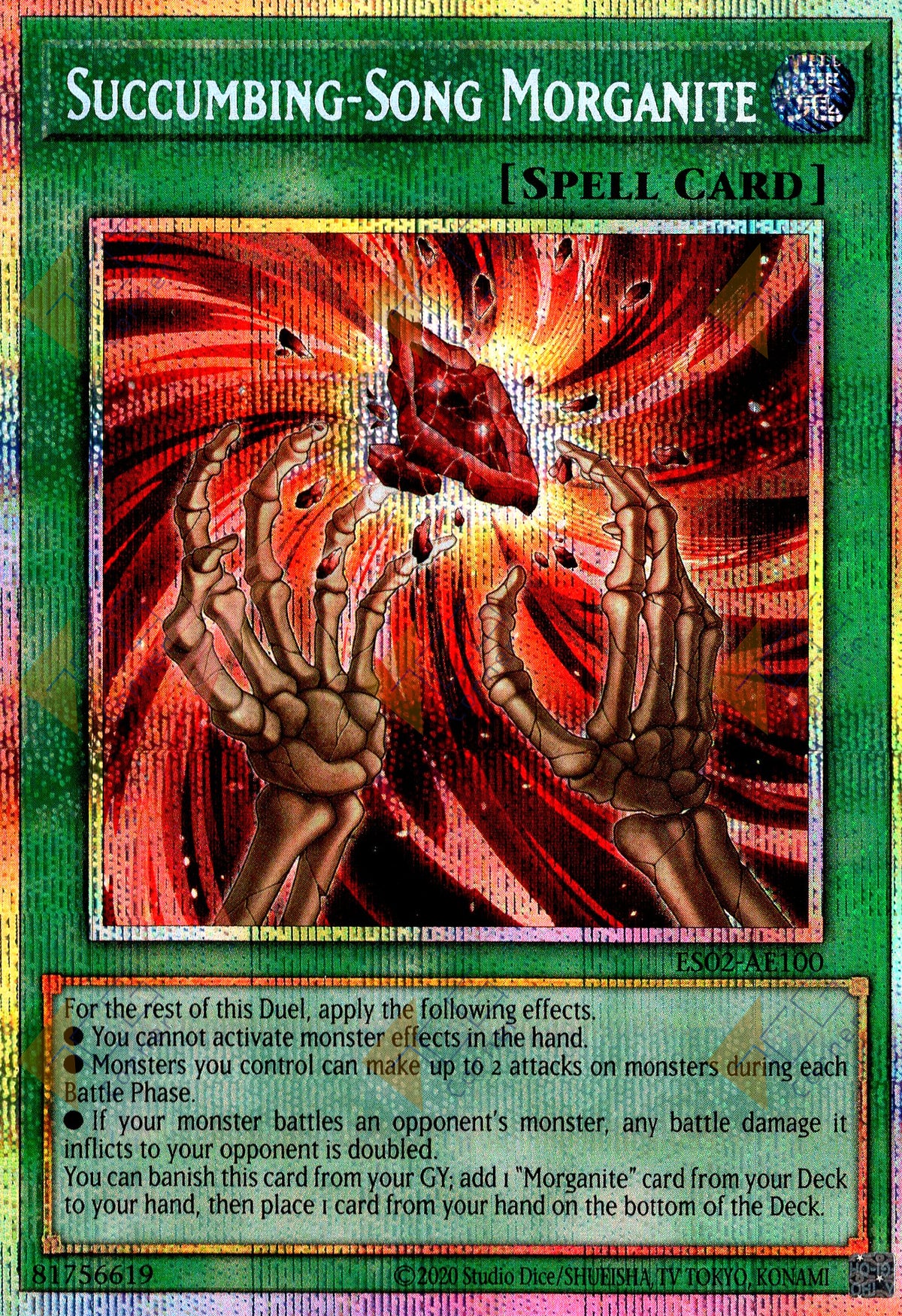 ES02-AE100 Succumbing-Song Morganite (Prismatic Secret Rare)