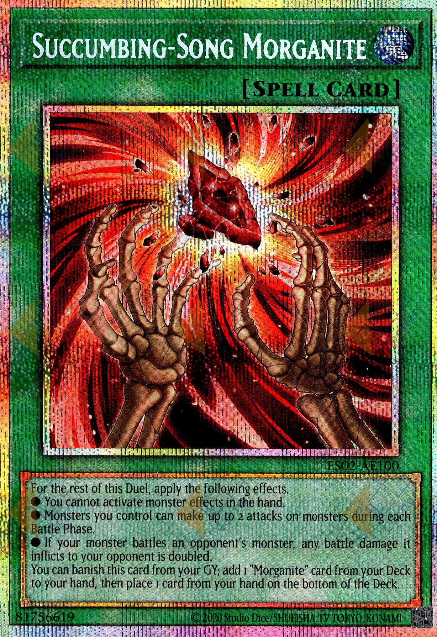 ES02-AE100 Succumbing-Song Morganite (Prismatic Secret Rare)
