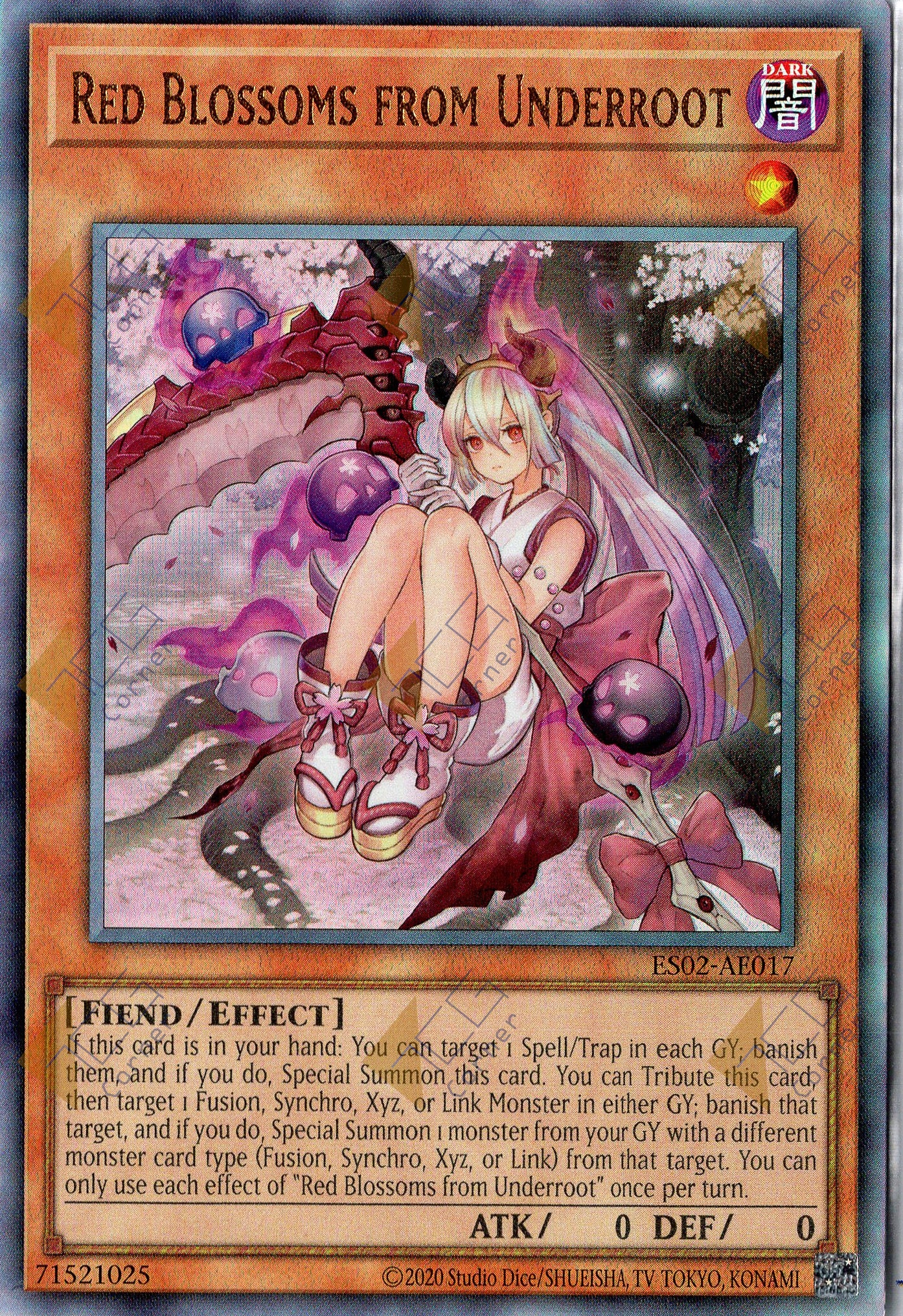 ES02-AE017 Red Blossoms from Underroot (UL)