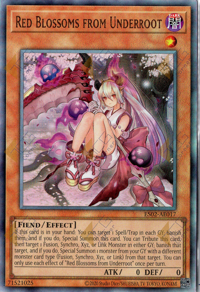 ES02-AE017 Red Blossoms from Underroot (UL)