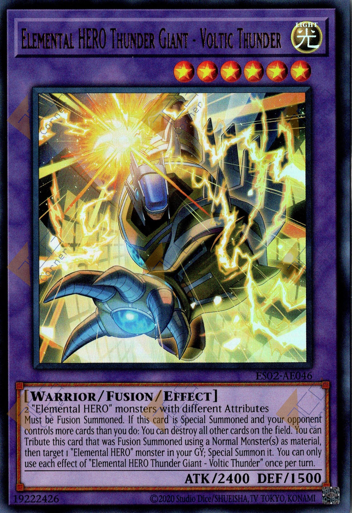 ES02-AE046 Elemental HERO Thunder Giant - Voltic Thunder (UR)