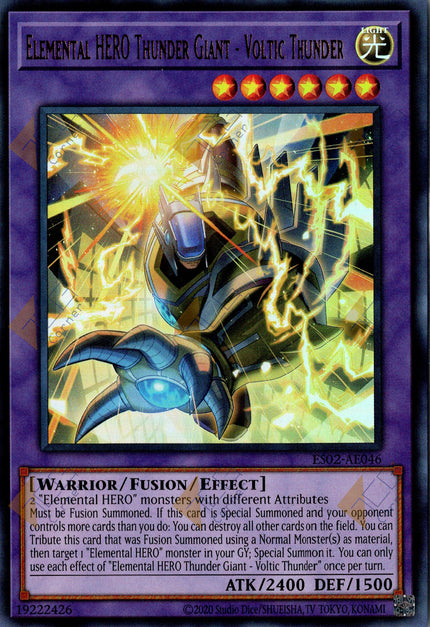 ES02-AE046 Elemental HERO Thunder Giant - Voltic Thunder (UR)