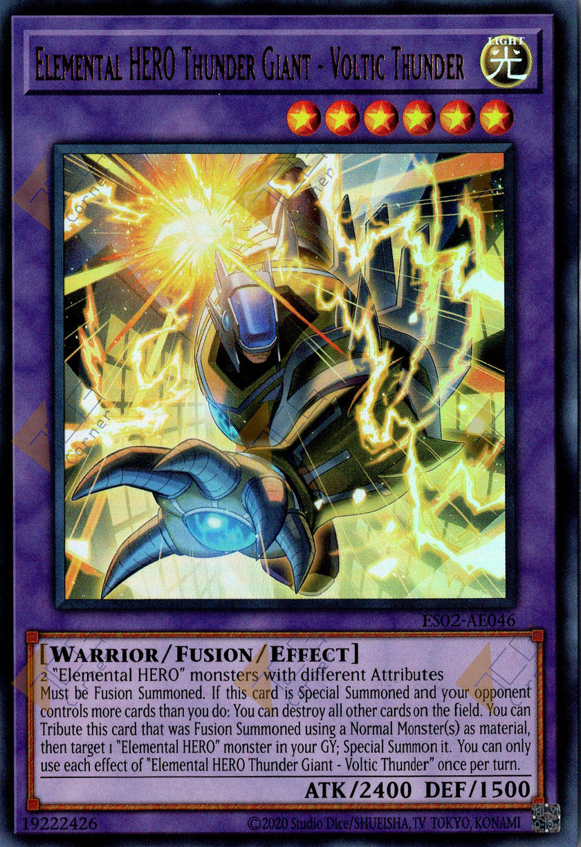 ES02-AE046 Elemental HERO Thunder Giant - Voltic Thunder (UR)