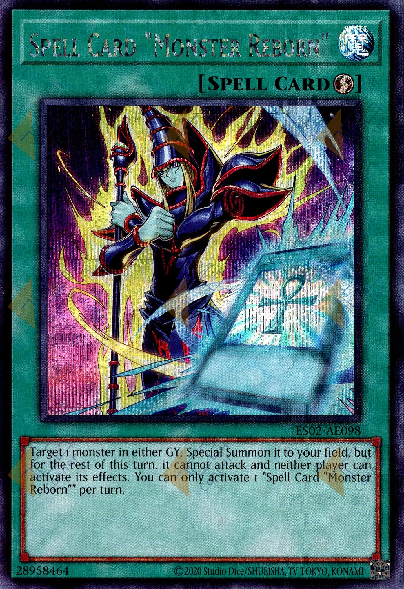 ES02-AE098 Spell Card Monster Reborn (SER)