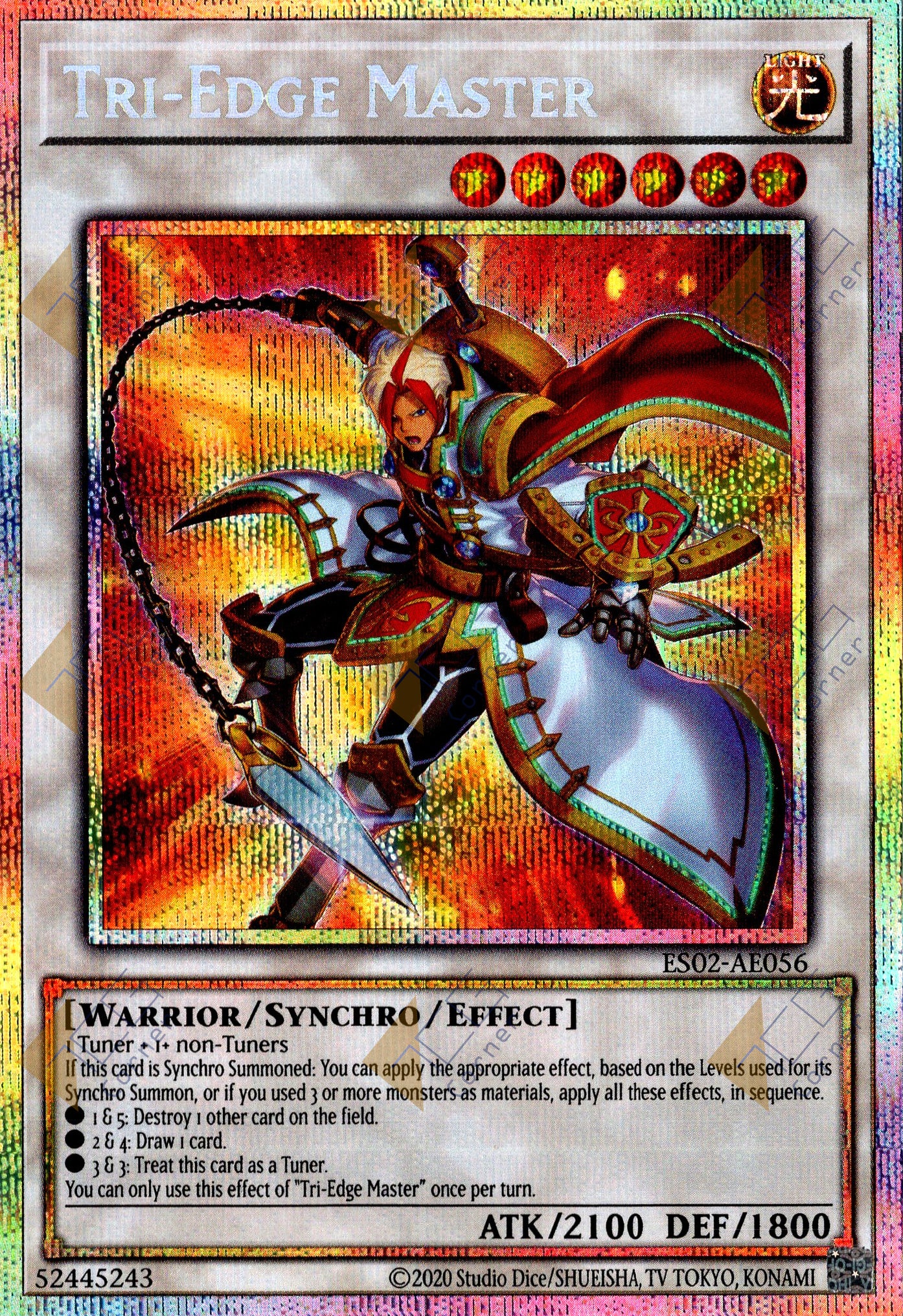 ES02-AE056 Tri-Edge Master (Prismatic Secret Rare)