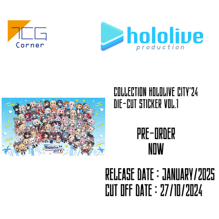 Collection Hololive CITY'24 Die-cut sticker Pre-Order