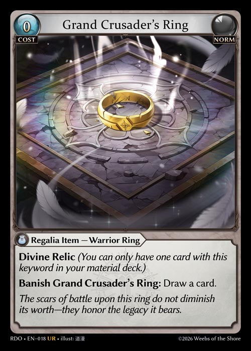 RDO-018 Grand Crusader's Ring (Ultra Rare)