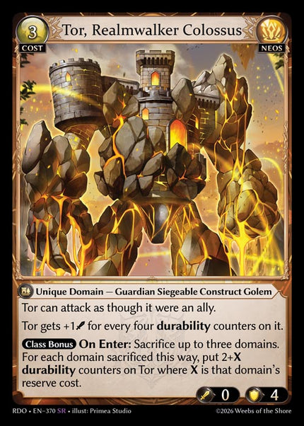 RDO-370 Tor, Realmwalker Colossus (Super Rare)