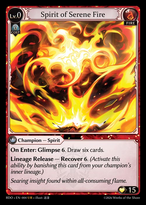 RDO-004 Spirit of Serene Fire (Ultra Rare)