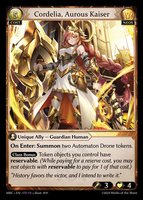 MRC-175 Foil-Cordelia, Aurous Kaiser (Super Rare)