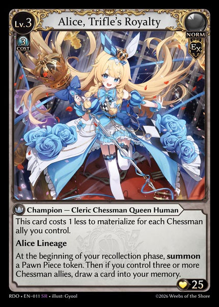 RDO-011 Alice, Trifle's Royalty (Super Rare)
