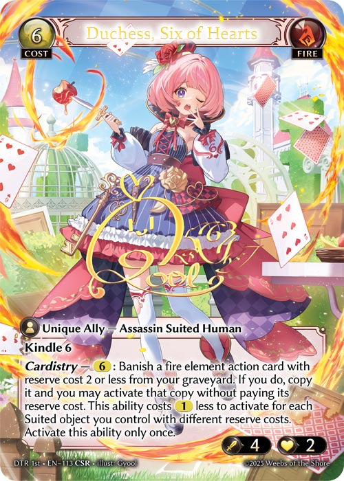 DTR 1st-113 Duchess, Six of Hearts (CSR)