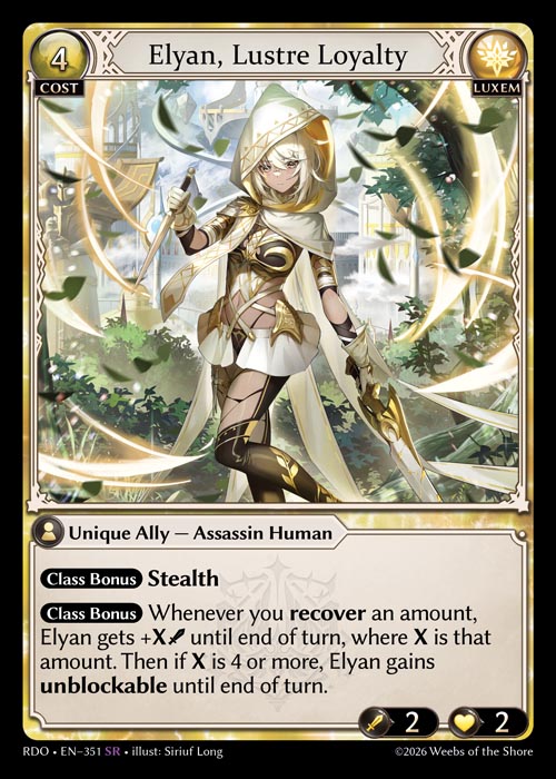 RDO-351 Elyan, Lustre Loyalty (Super Rare)