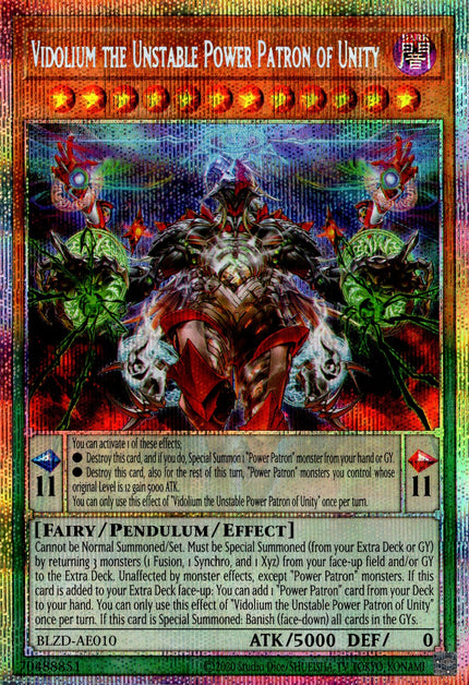 BLZD-AE010 Vidolium the Unstable Power Patron of Unity (PSER)