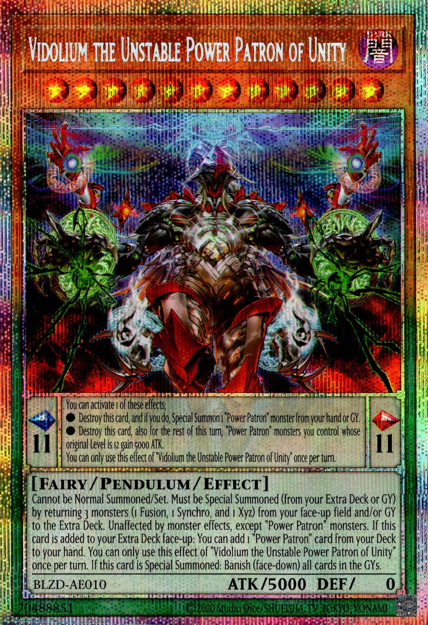 BLZD-AE010 Vidolium the Unstable Power Patron of Unity (PSER)