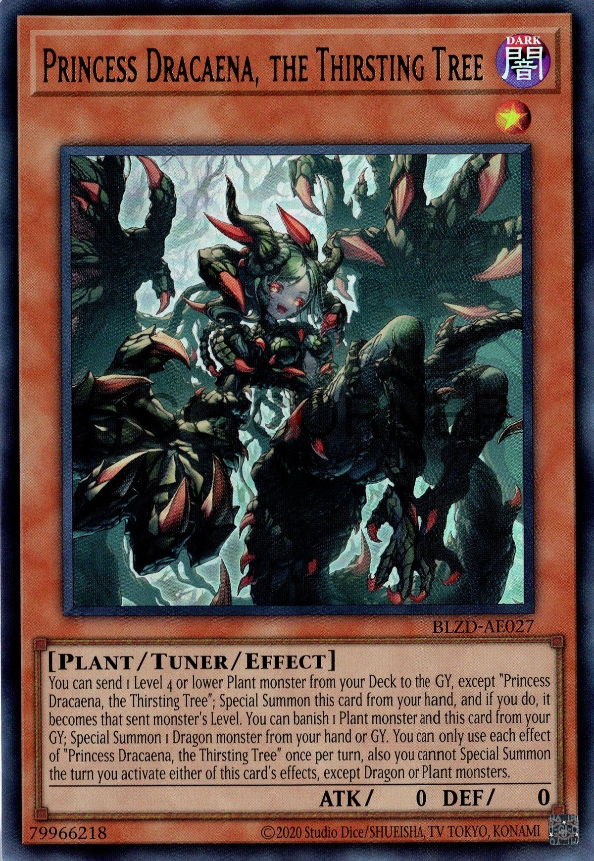 BLZD-AE027 Princess Dracaena, the Thirsting Tree (UR)