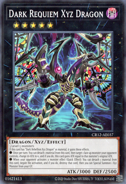 CR12-AE037 Dark Requiem Xyz Dragon (N)