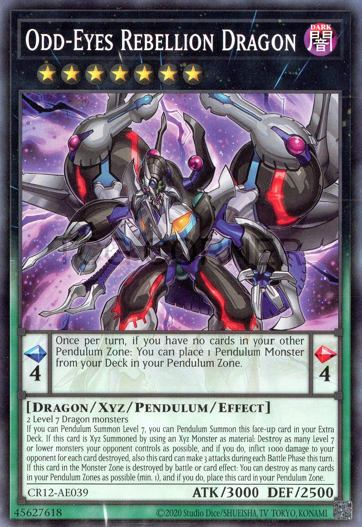 CR12-AE039 Odd-Eyes Rebellion Dragon (N)