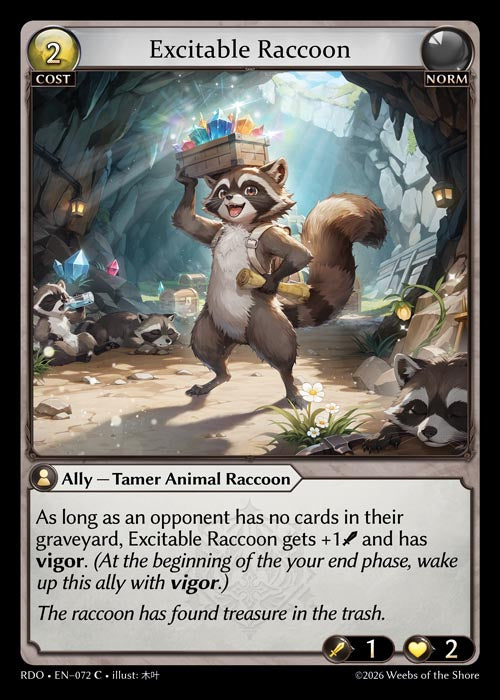 RDO-072 Excitable Raccoon (Common)