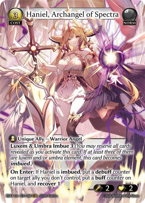 RDO 1st-088 Haniel, Archangel of Spectra (Ultra Rare)