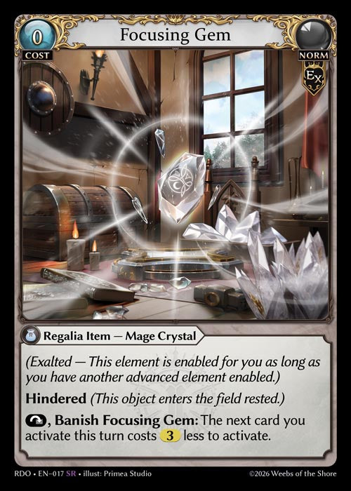 RDO-017 Focusing Gem (Super Rare)