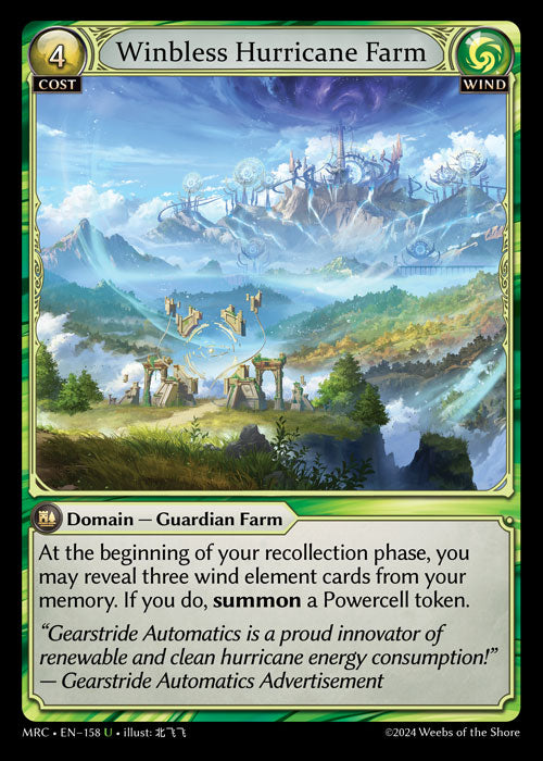 MRC-158 Winbless Hurricane Farm (Uncommon)