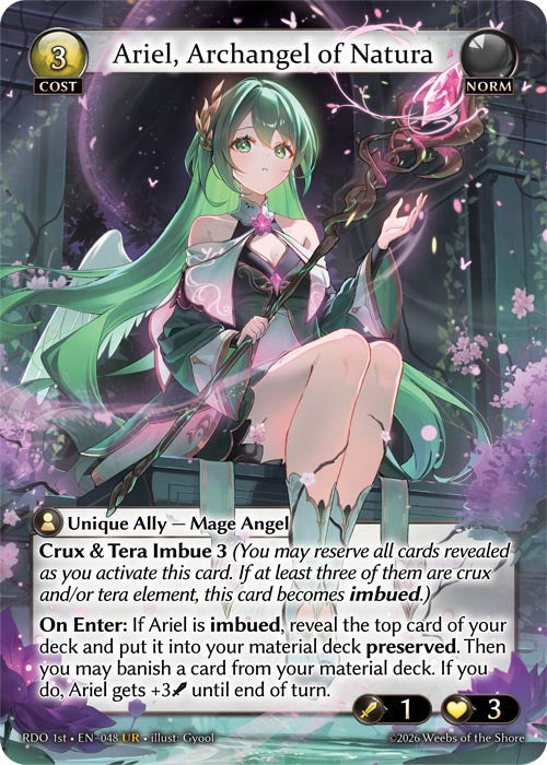 RDO 1st-048 Ariel, Archangel of Natura (Ultra Rare)